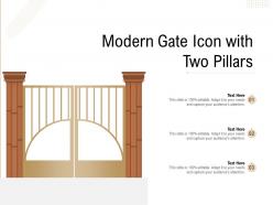 Modern Gate Icon With Two Pillars