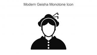 Modern Geisha Monotone Icon In Powerpoint Pptx Png And Editable Eps Format