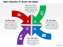 Modern Infographics For Business Data Updation Flat Powerpoint Design