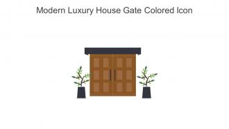 Modern Luxury House Gate Colored Icon In Powerpoint Pptx Png And Editable Eps Format