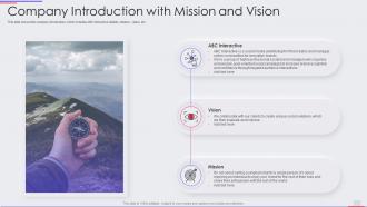 Modern marketing agency company introduction with mission and vision