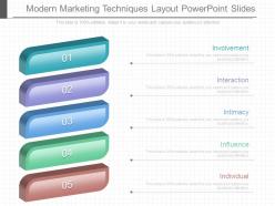 Modern marketing techniques layout powerpoint slides