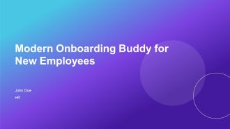 Modern Onboarding Buddy For New Employees PPT Summary AT