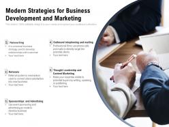 Modern strategies for business development and marketing