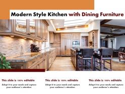 Modern style kitchen with dining furniture