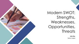 Modern SWOT Strengths Weaknesses Opportunities Threats PPT Demonstration AT