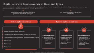 Modern Technology Stack Playbook Digital Services Teams Overview Role And Types
