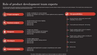 Modern Technology Stack Playbook Role Of Product Development Team Experts