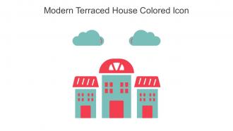 Modern Terraced House Colored Icon In Powerpoint Pptx Png And Editable Eps Format