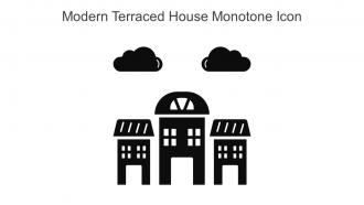Modern Terraced House Monotone Icon In Powerpoint Pptx Png And Editable Eps Format