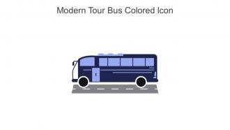 Modern Tour Bus Colored Icon In Powerpoint Pptx Png And Editable Eps Format