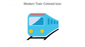 Modern Train Colored Icon In Powerpoint Pptx Png And Editable Eps Format