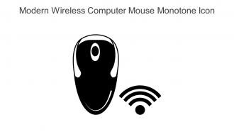 Modern Wireless Computer Mouse Monotone Icon In Powerpoint Pptx Png And Editable Eps Format