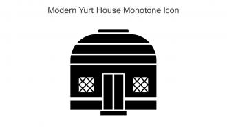 Modern Yurt House Monotone Icon In Powerpoint Pptx Png And Editable Eps Format