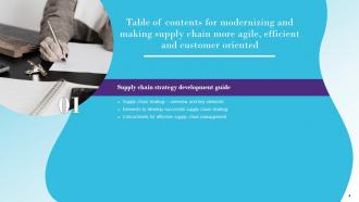 Modernizing And Making Supply Chain More Agile Efficient And Customer Oriented Strategy CD V Aesthatic Multipurpose