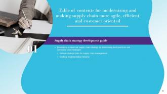 Modernizing And Making Supply Chain More Agile Efficient And Customer Oriented Strategy CD V Good Attractive