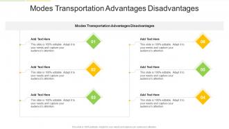 Modes Transportation Advantages Disadvantages In Powerpoint And Google Slides Cpb