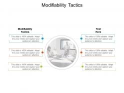 Modifiability tactics ppt powerpoint presentation outline sample cpb
