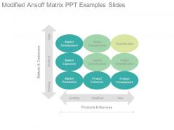 Modified ansoff matrix ppt examples slides