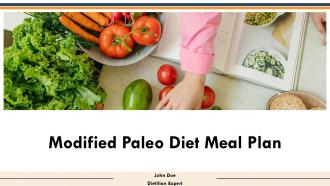 Modified Paleo Diet Meal Plan PPT Graphics ACP