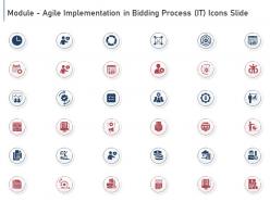 Module agile implementation in bidding process it icons slide ppt model ideas