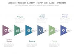 Module progress system powerpoint slide templates