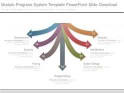 Module progress system template powerpoint slide download