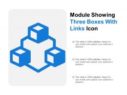 Module showing three boxes with links icon