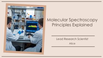 Molecular Spectroscopy Principles Explained PPT Designs AT