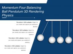 Momentum Four Balancing Ball Pendulum 3d Rendering Physics