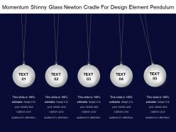Momentum Shinny Glass Newton Cradle For Design Element Pendulum