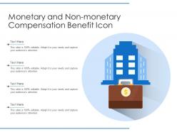 Monetary And Non Monetary Compensation Benefit Icon