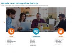Monetary and nonmonetary rewards career dev ppt powerpoint presentation icon display