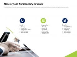 Monetary And Nonmonetary Rewards Company Culture And Beliefs Ppt Graphics