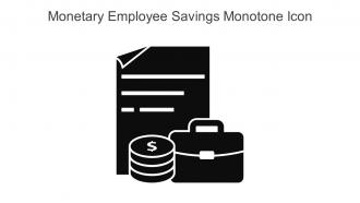 Monetary Employee Savings Monotone Icon In Powerpoint Pptx Png And Editable Eps Format
