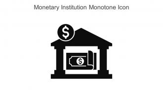 Monetary Institution Monotone Icon In Powerpoint Pptx Png And Editable Eps Format