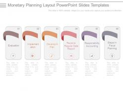 Monetary planning layout powerpoint slides templates