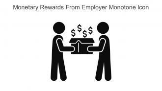 Monetary Rewards From Employer Monotone Icon In Powerpoint Pptx Png And Editable Eps Format