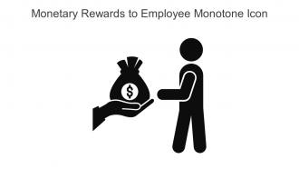 Monetary Rewards To Employee Monotone Icon In Powerpoint Pptx Png And Editable Eps Format