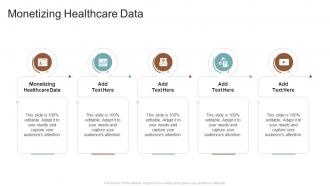 Monetizing Healthcare Data In Powerpoint And Google Slides Cpb