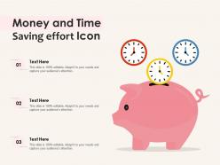 Money and time saving effort icon