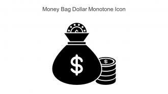 Money Bag Dollar Monotone Icon In Powerpoint Pptx Png And Editable Eps Format