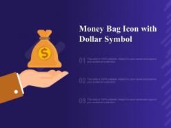 Money bag icon with dollar symbol