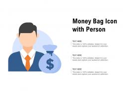 Money Bag Icon With Person