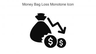Money Bag Loss Monotone Icon In Powerpoint Pptx Png And Editable Eps Format