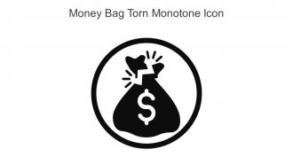 Money Bag Torn Monotone Icon In Powerpoint Pptx Png And Editable Eps Format