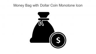Money Bag With Dollar Coin Monotone Icon In Powerpoint Pptx Png And Editable Eps Format
