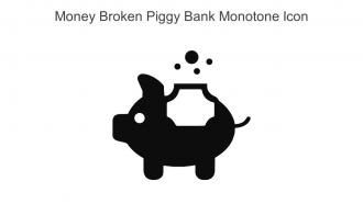 Money Broken Piggy Bank Monotone Icon In Powerpoint Pptx Png And Editable Eps Format