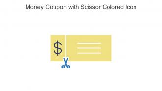 Money Coupon With Scissor Colored Icon In Powerpoint Pptx Png And Editable Eps Format