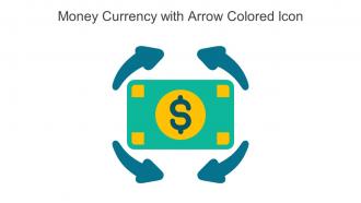 Money Currency With Arrow Colored Icon In Powerpoint Pptx Png And Editable Eps Format